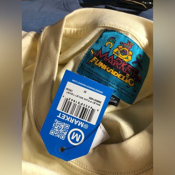 NWT Market x Smiley P Funk Smiley T-Shirt in Cream - Size M - Picture 4 of 6